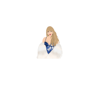 Taylor Swift blue model alb pe tricou