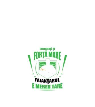 Inteligență și forță mare, faianțarul e mereu tare model negru pe tricou