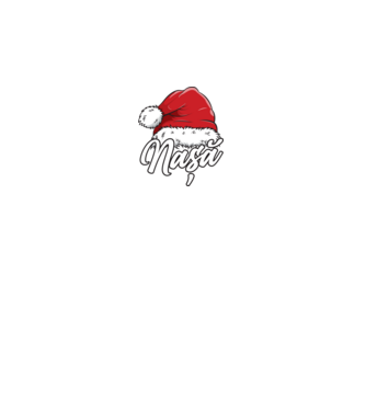 nașă Santa Hat model negru pe tricou