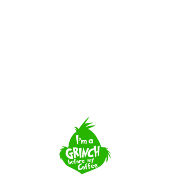 Grinch before coffee model negru pe tricou