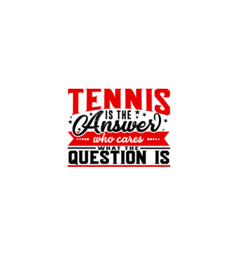 Sport is the answer JUCĂTOR TENIS model alb pe tricou