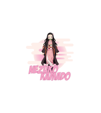 Demon Slayer  Nezuko model alb pe tricou