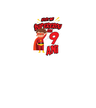 Acest mic supererou are 9 ani model negru pe tricou