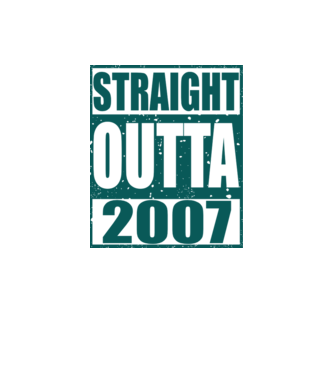 Straight Outta - 2007 model gri pe tricou