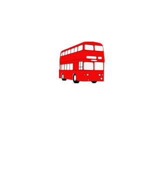 Autobuze model alb pe tricou