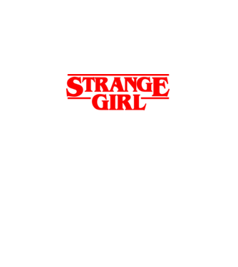strange girl model negru pe tricou