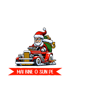 Să-l lăsăm pe Moș Nicolae, mai bine o sun pe bunica! model negru pe tricou