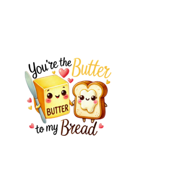 Butter to my Bread model alb pe tricou