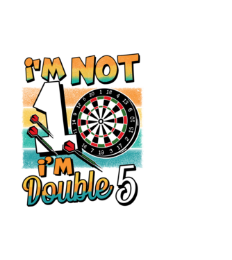 Darts Birthday 10 years old model alb pe tricou