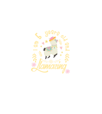 Birthday Llamazing 5 years old model negru pe tricou