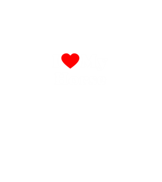 i ove my horse model negru pe tricou