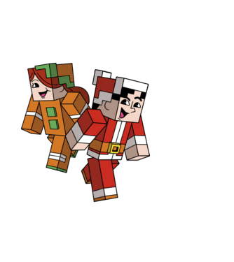 Minecraft christmas ugly sweater model negru pe tricou