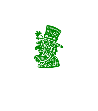 Everyone is irish leprechaun model alb pe tricou