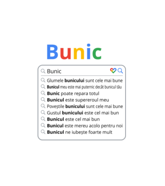 căutare Google Bunic model alb pe tricou