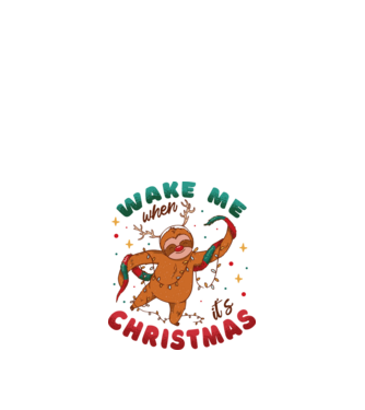 Christmas Sloth model alb pe tricou