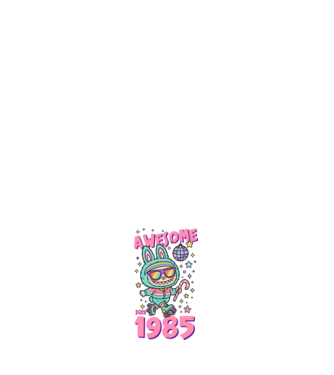 Awesome since 1985 - Labubu model alb pe tricou