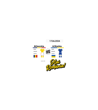 ROU-UKR euro 2024 calendar model negru pe tricou