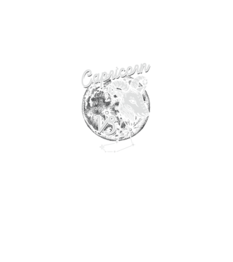 Zodiac femeie CAPRICORN retro model negru pe tricou