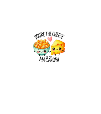 Cheese to my Macaroni model alb pe tricou