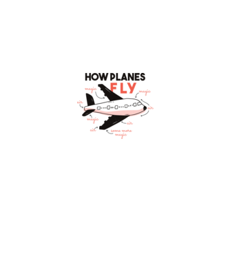 Avioane model alb pe tricou