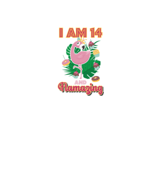 FLAMAZING Birthday 14 Years old model alb pe tricou