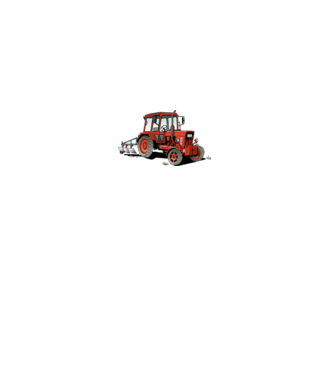 TRACTOR model alb pe tricou