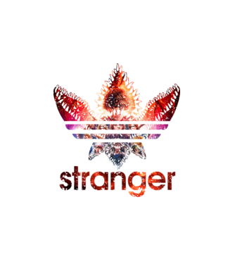 stranger logo poster model alb pe tricou