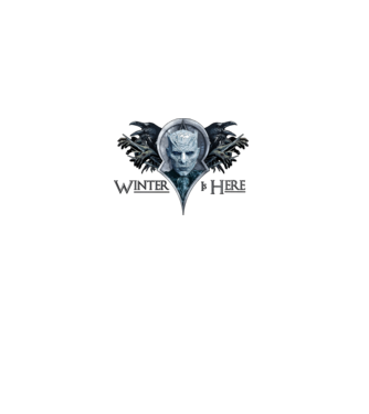 Winter is Here model negru pe tricou