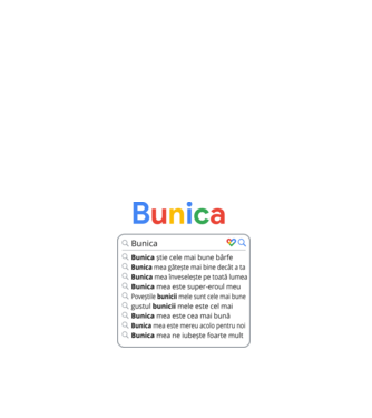 căutare Google Bunica model alb pe tricou