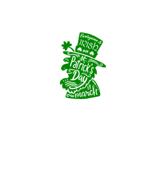 Everyone is irish leprechaun model alb/roșu pe tricou