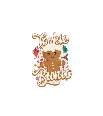 Cookie bunic model alb pe tricou