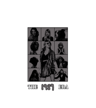 Taylor Swift ERAS grey model alb pe tricou