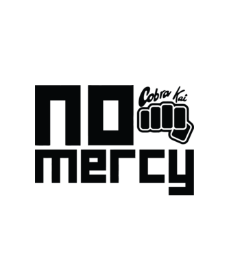 No mercy cobra kai model alb pe tricou