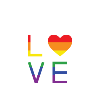 love lgbtq model alb pe tricou