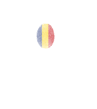România fingerprint model negru pe tricou