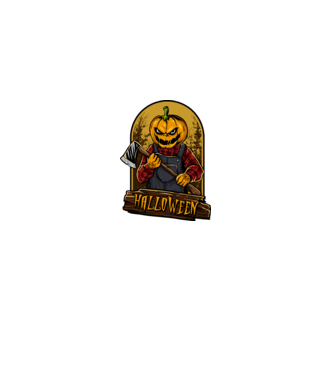 Scary halloween model negru pe tricou