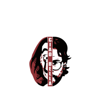 ciao bella professor model alb pe tricou