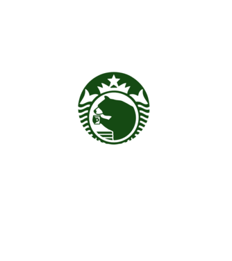 Bear Bucks model alb pe tricou