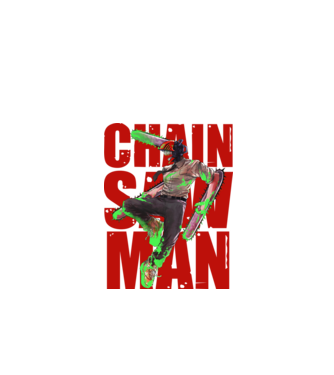 Denji chainsaw man concept model negru pe tricou