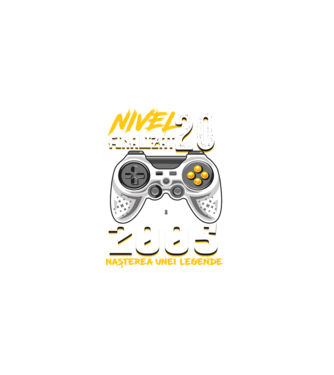Nivel Finalizat 20 model negru pe tricou