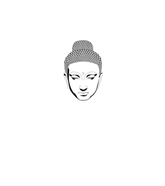 buddhas head model gri pe tricou