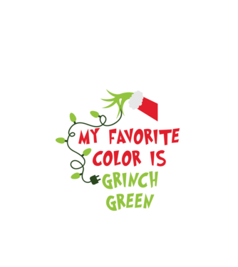 Grinch Green model negru pe tricou