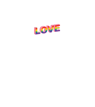 Love pride model alb pe tricou