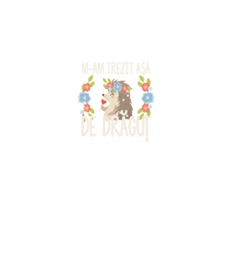 M-am trezit așa de drăguț model gri pe tricou