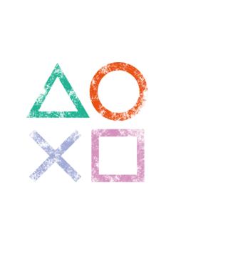 PlayStation icon model negru pe tricou