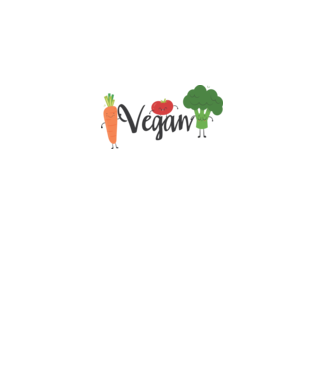 Vegan veggies model alb pe tricou