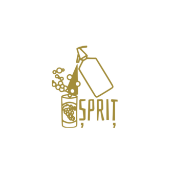 Șpriț model negru pe tricou