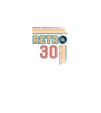 Retro 30 Birthday model alb pe tricou