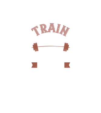Train Hard model negru pe tricou