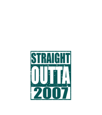 Straight Outta - 2007 model nisipiu pe tricou